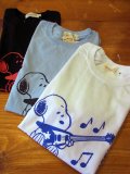 FULLNELSON×PEANUTS Tee フルネルソン×ピーナッツ スヌーピーＴシャツ 「I WANNA ROCK !!」