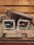 ART BROWN UK SADDLE LEATHER GARRISON BELT アートブラウン UKサドルレザーギャリソンベルト EDB1042024M