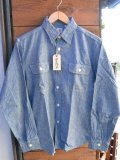 シュガーケーン シャンブレー長袖ワークシャツSUGARCANE BLUE CHAMBRAY L/S WORK SHIRT SC27850NAVY