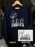 FULLNELSON×PEANUTS Long Sleeve Tee フルネルソン×ピーナッツ スヌーピー長袖Ｔシャツ FREEDOM