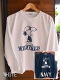 FULLNELSON×PEANUTS Long sleeve Tee フルネルソン×ピーナッツ スヌーピー長袖Ｔシャツ WILD CHILD