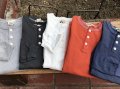 BARNSバーンズ 丸胴 ヘンリーネック 長袖Tシャツ