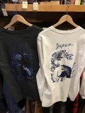 TAILOR TOYO (テーラー東洋) LONG SLEEVE SUKA T-SHIRT EMBROIDERED “EAGLE, TIGER & DRAGON”