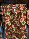 Made in USA Robert J. Clancey Aloha Shirts コットンアロハシャツ Hibiscus&SURF