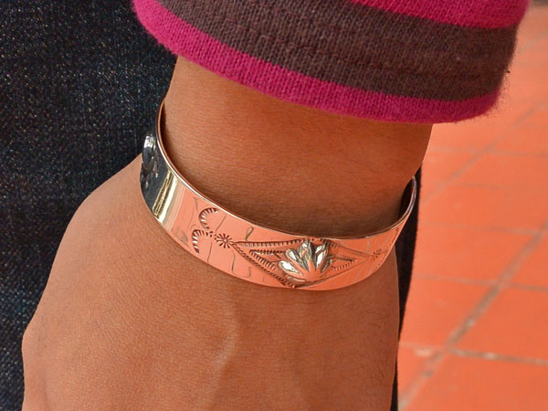 North Works Stamped 900Silver Cuff Bracelet ノースワークス