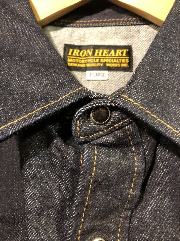 IRON HEART HEAVY WEIGHT SHIRTS 12ozセルビッチデニム ウエスタンシャツ